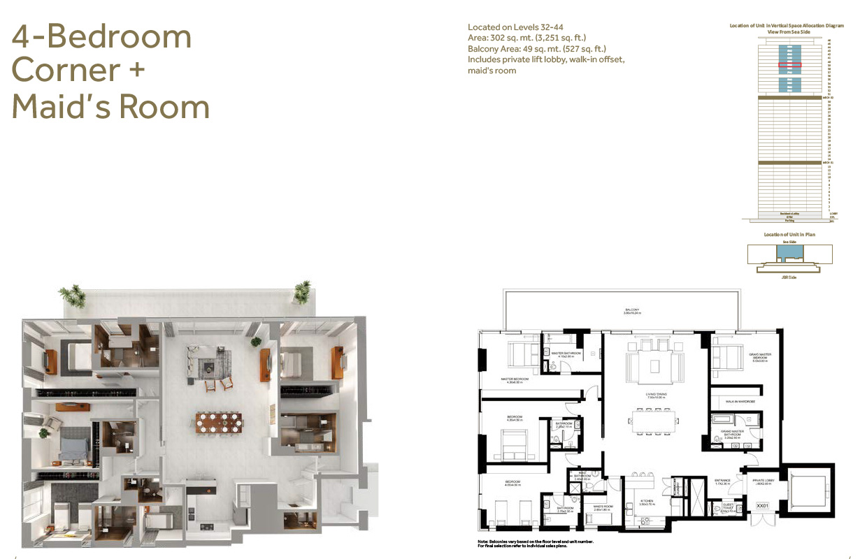 Floor Plans 1 Jbr Luxury Apartments Penthouses Dubai Properties